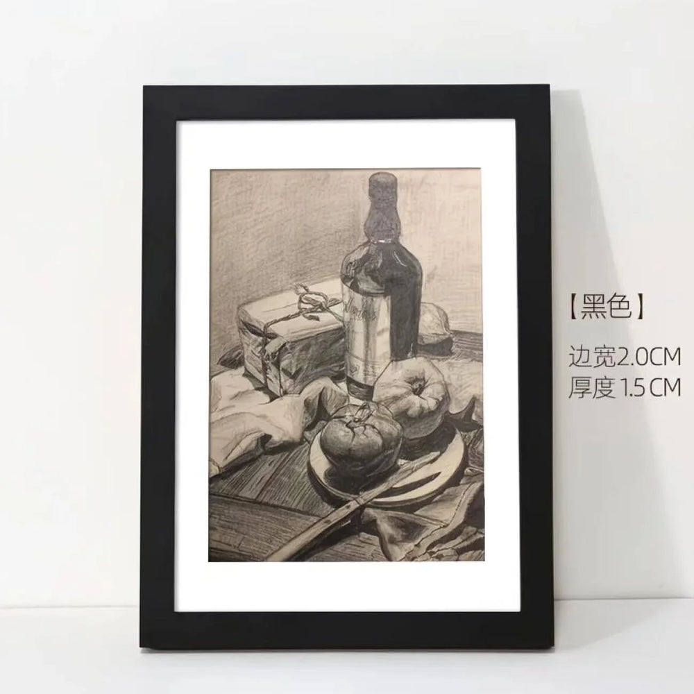 A4 Black Wooden Photo Frame | Elegant Wall Display