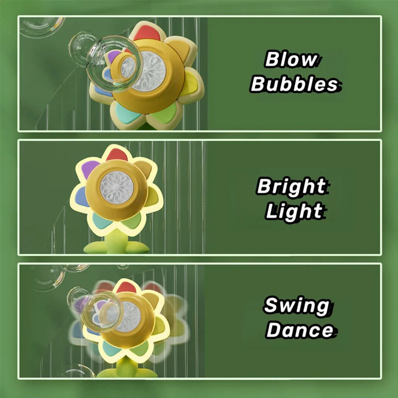Sunflower Bubble Machine Toy – Dancing Bubble Maker for Kids – In Use | Toki Toy Box