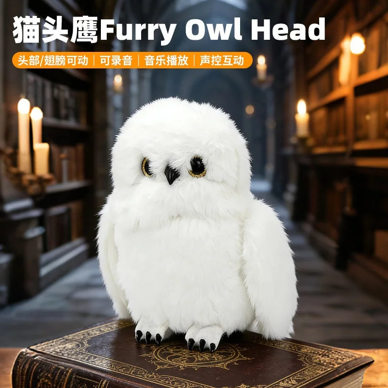 Interactive Snowy Owl – Magnetic Shoulder Pet Toy - Toki Toy Box
