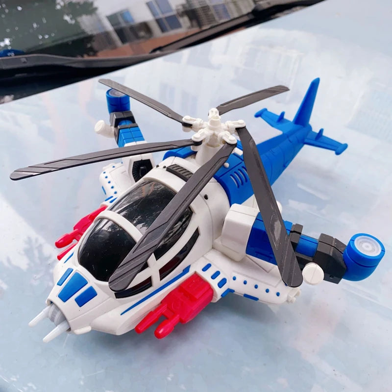 Kids Helicopter Toy – Lights & Sounds Diecast Plane