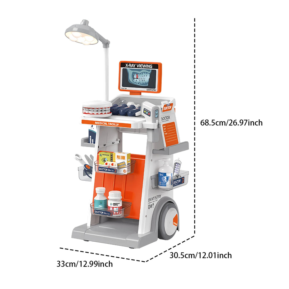 Kids Dentist Trolley Set – Pretend Clinic Role Play Kit