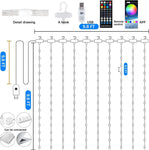3M RGB LED Smart Curtain Lights – USB Powered with Bluetooth App Control