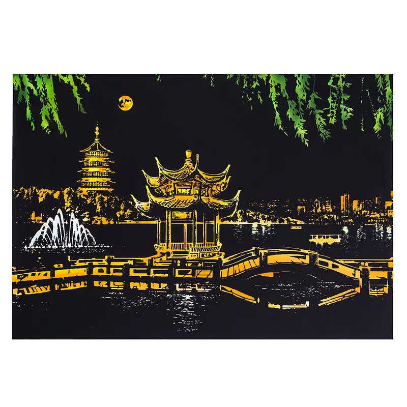 Scratch Art City Landmarks Kit – Creative DIY Decor