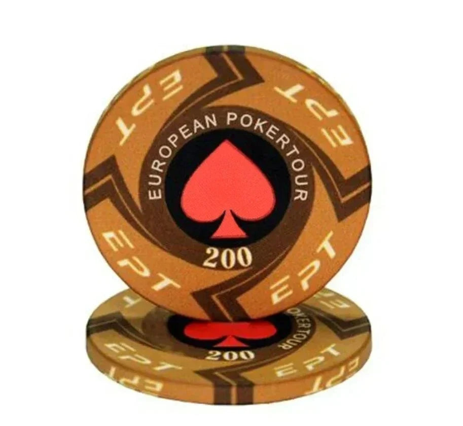 Premium Ceramic Game Chips Set – 10 Pieces