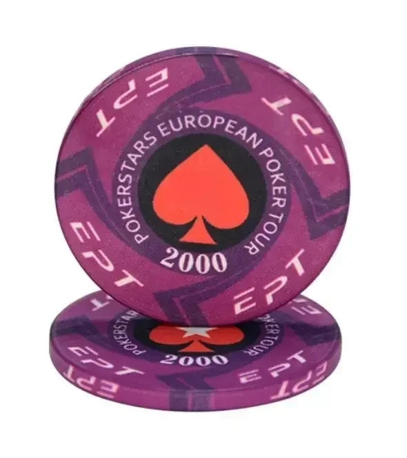 Premium Ceramic Game Chips Set – 10 Pieces