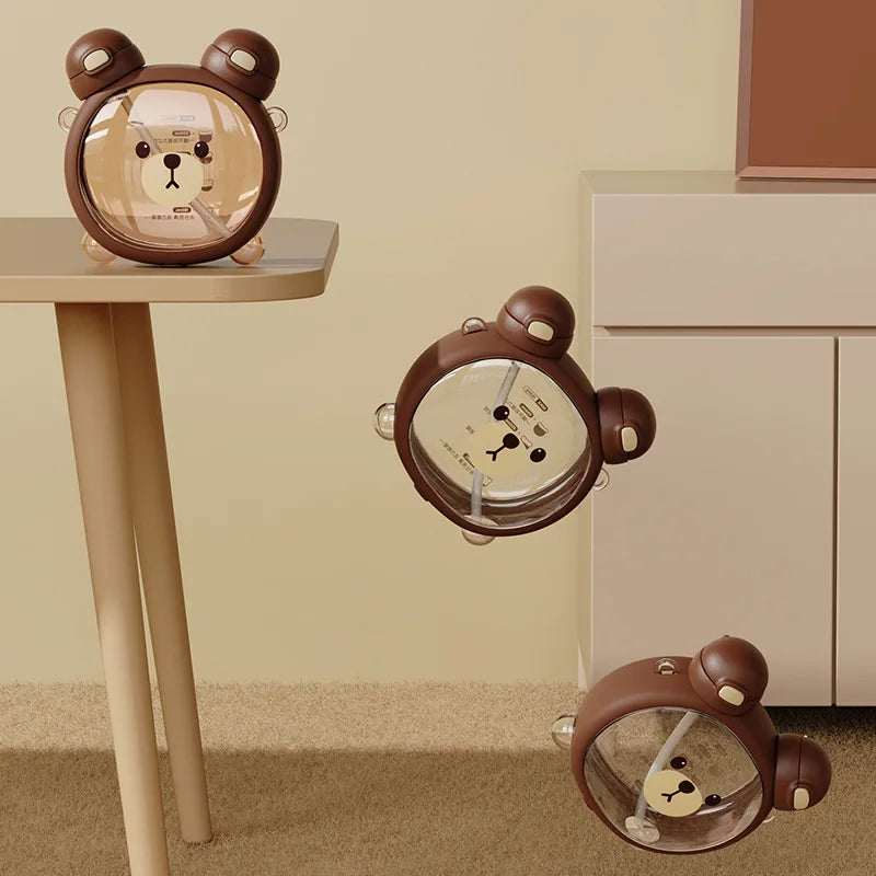 Cute Bear Straw Water Bottle – 750ml Kids Cup - Toki Toy Box