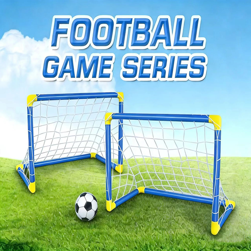 Portable Kids Soccer Goal Set with Ball – 2 Pack