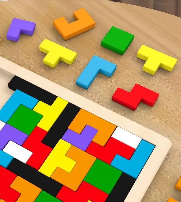 Wooden Tangram Puzzle Set – Brain Training Fun for Kids