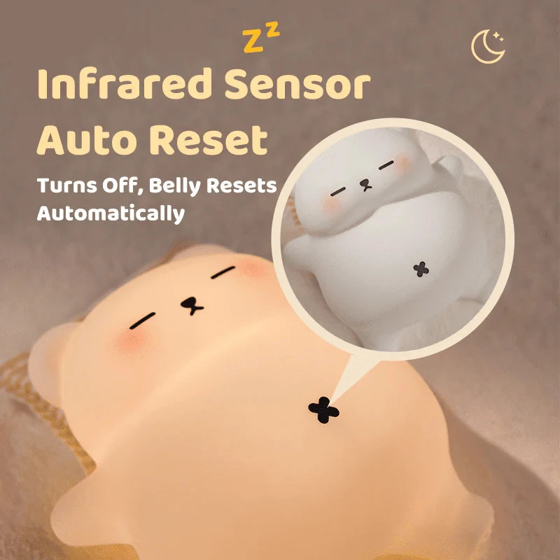 Cute Bear Night Light – Soft Glow Sleep Lamp for Kids - Toki Toy Box