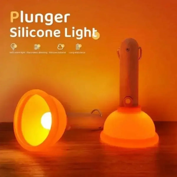 Funny Plunger Night Light – USB Silicone Lamp for Kids & Rooms
