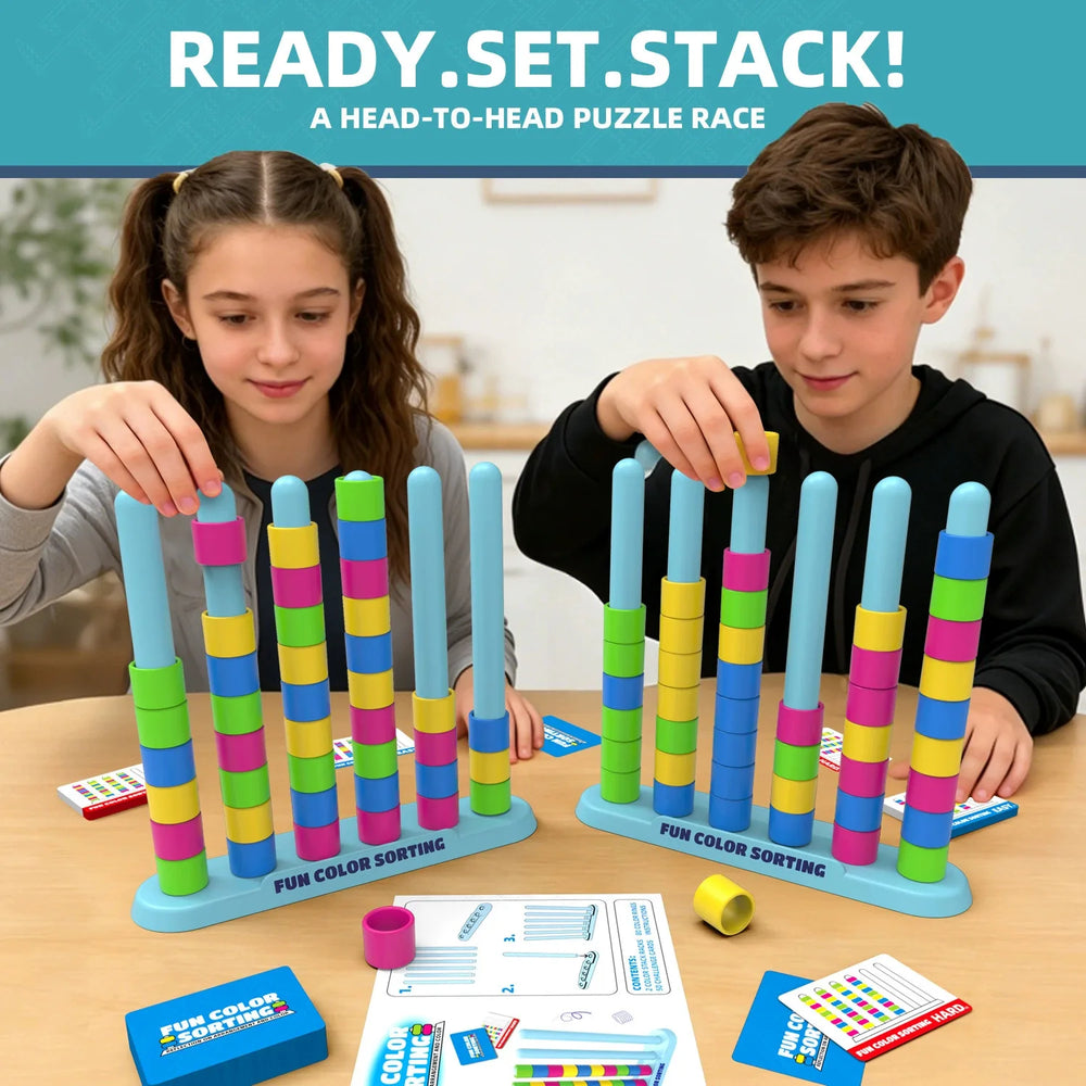 Color Stack Strategy Game for Family Fun