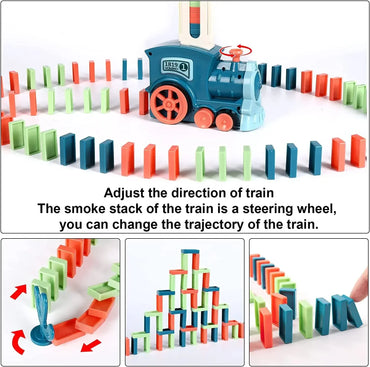 Automatic Domino Train Set – Educational DIY Toy for Kids