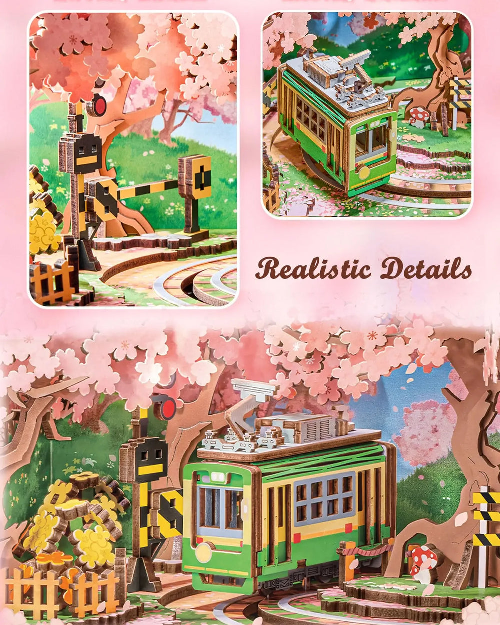 3D Wooden Music Box Puzzle – Dream Sakura Build Kit – Whats Included | Toki Toy Box