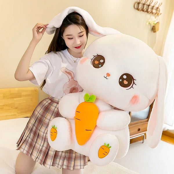 Radish Rabbit Plush – Kawaii Sleeping Pillow