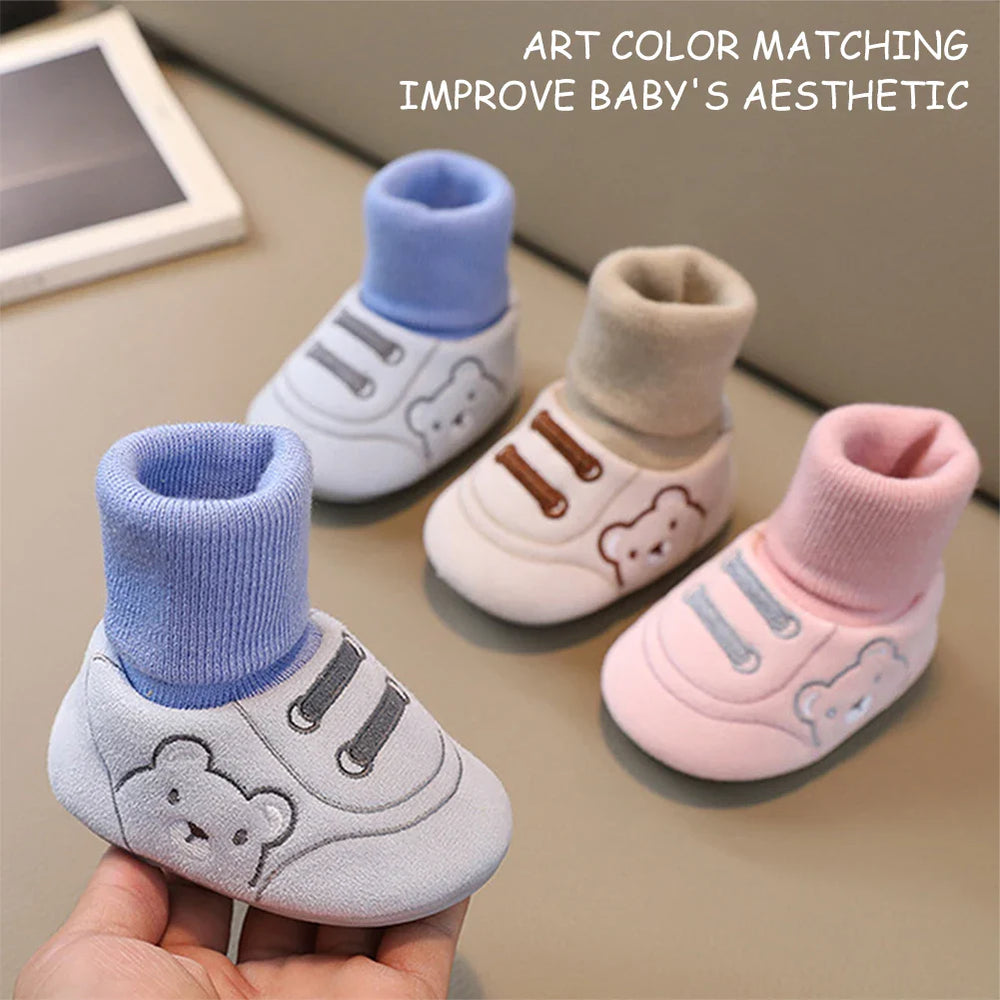 Non-Slip Baby Sock Shoes | Soft First Walkers | Toki Toy Box – Side View | Toki Toy Box