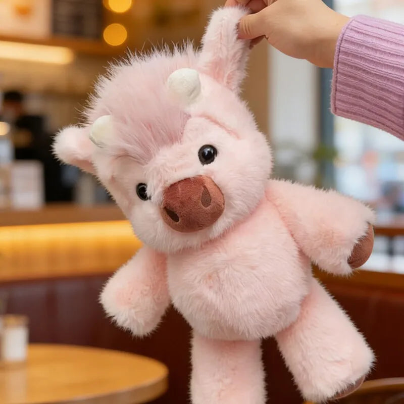 Highland Cow Plush – Fluffy Kawaii Stuffed Animal