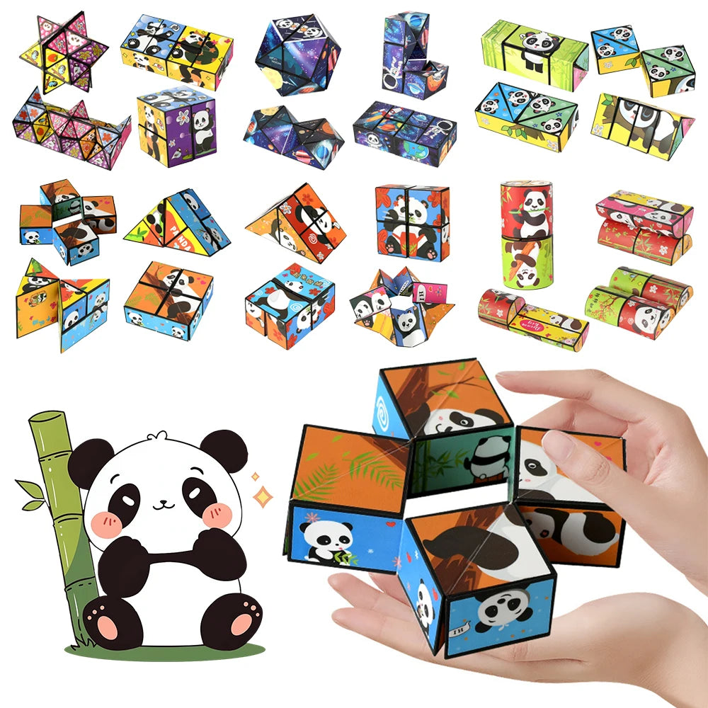 Panda Infinity Cube – Foldable Stress Relief Puzzle
