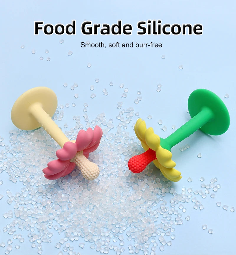 Baby Silicone Flower Teether – BPA-Free Infant Chew Toy - Toki Toy Box