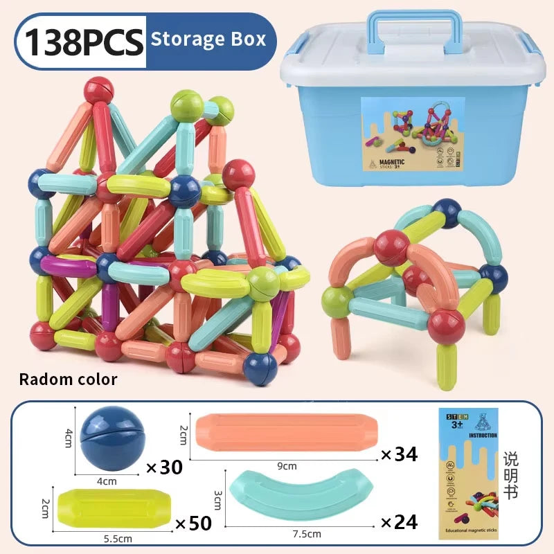 Magnetic Sticks – 138pc Full Set | Toki Toy Box