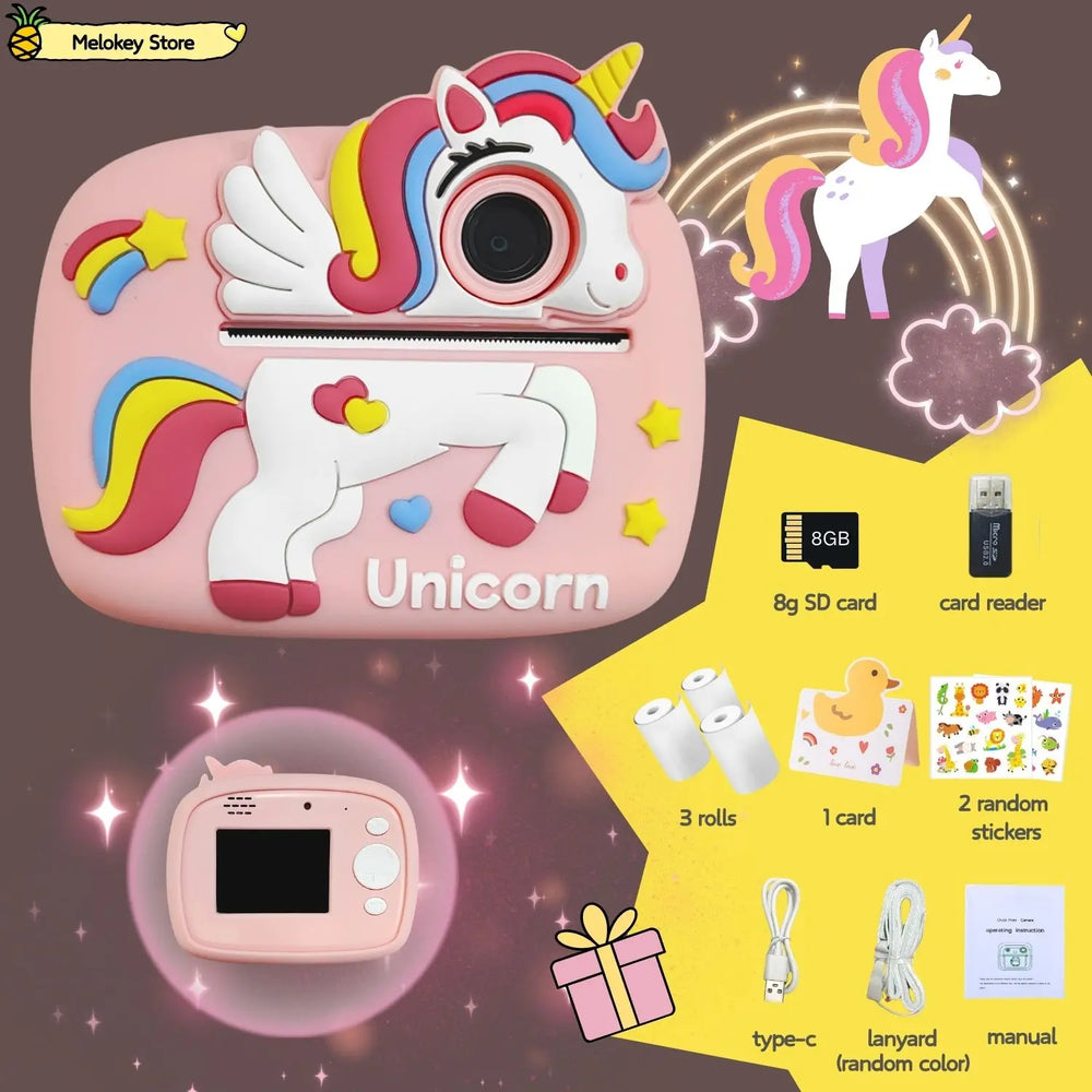 Kids Instant Print Camera – Photo Printer with Games