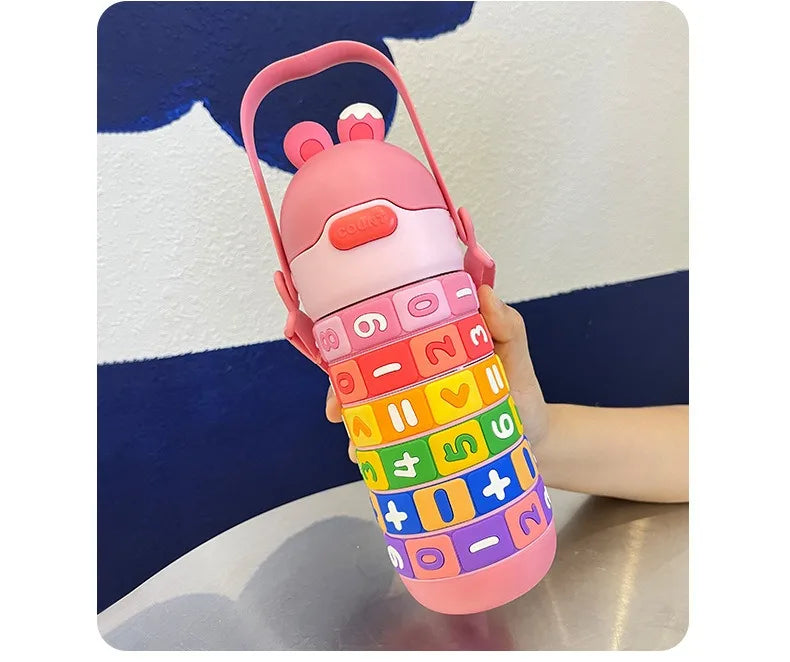 Kids Thermal Water Bottle – Digital Puzzle Straw Cup - Toki Toy Box