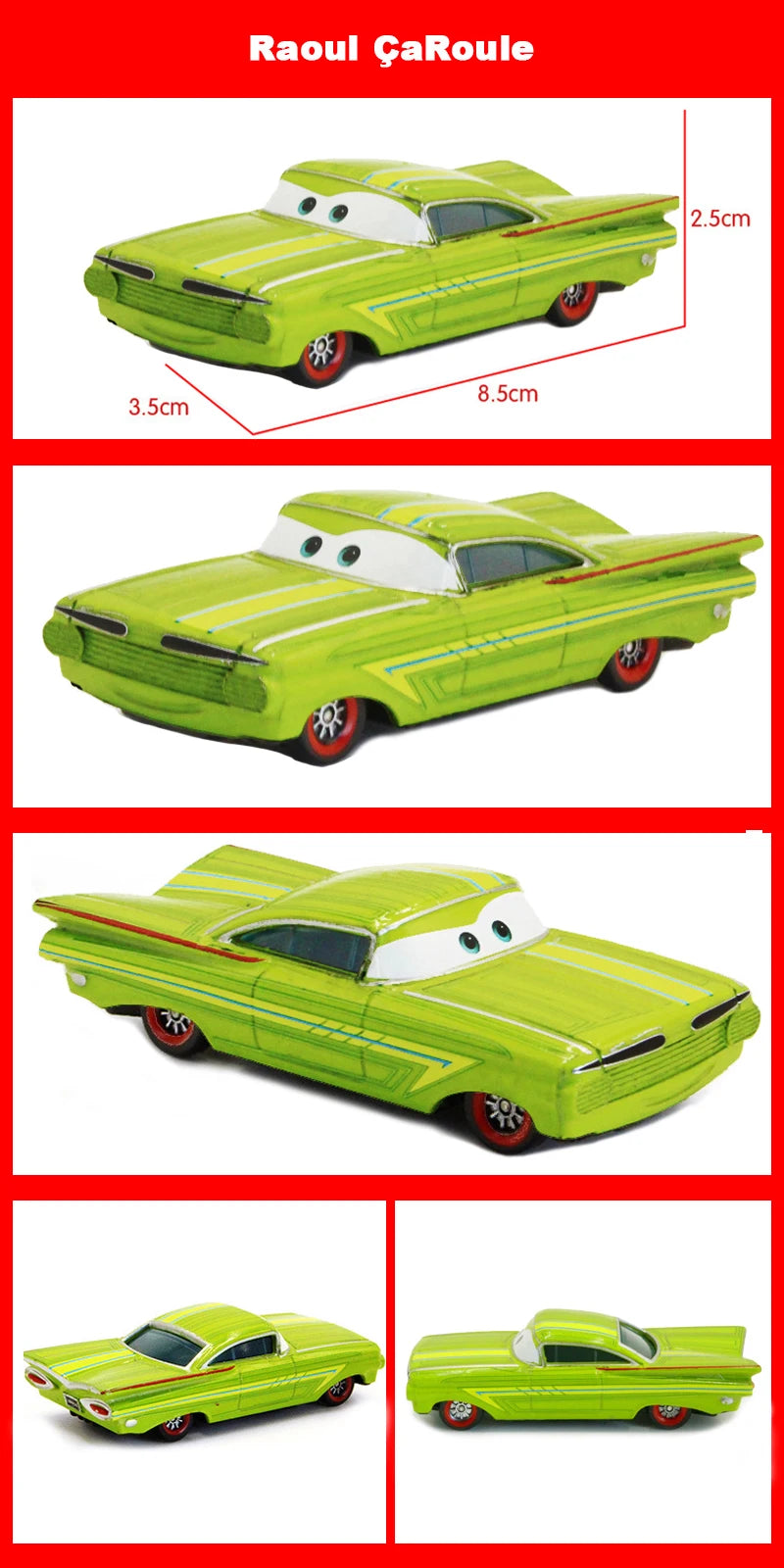 Cartoon Race Car Die-Cast Toy – Pull Back Fun