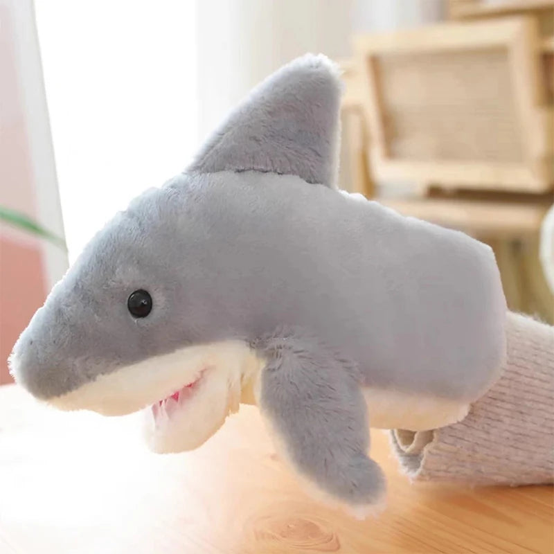 Plush Shark Hand Puppet Toy for Kids | Toki Toy Box – Detail | Toki Toy Box