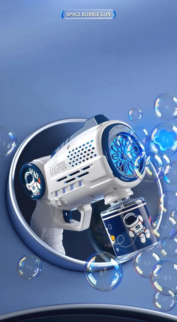 Astronaut Bubble Machine – Automatic Rocket Blaster Toy – View 14 | Toki Toy Box
