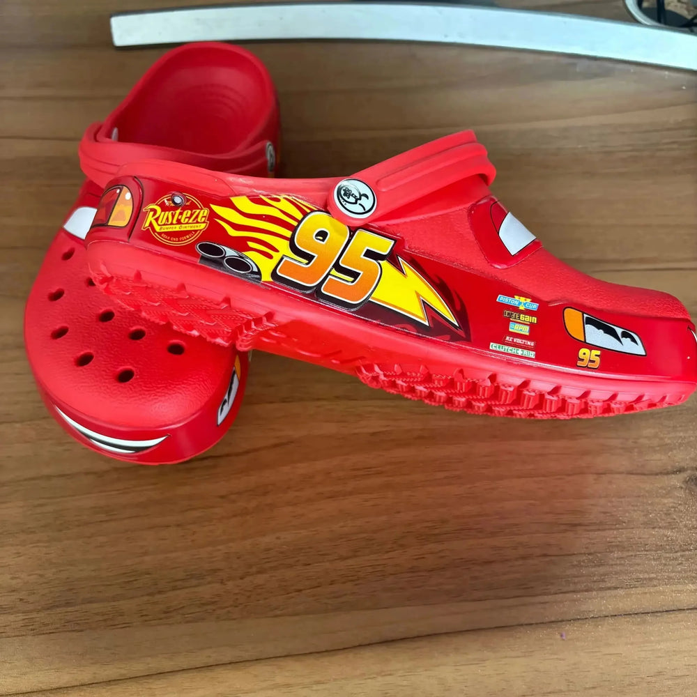 Light-Up Racing Car Clogs – Comfortable Kids Sandals - Toki Toy Box