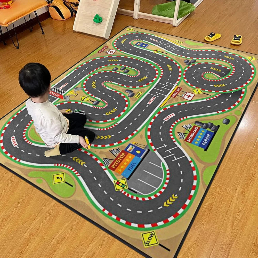 Racing Track Play Mat for Creative Car Adventures