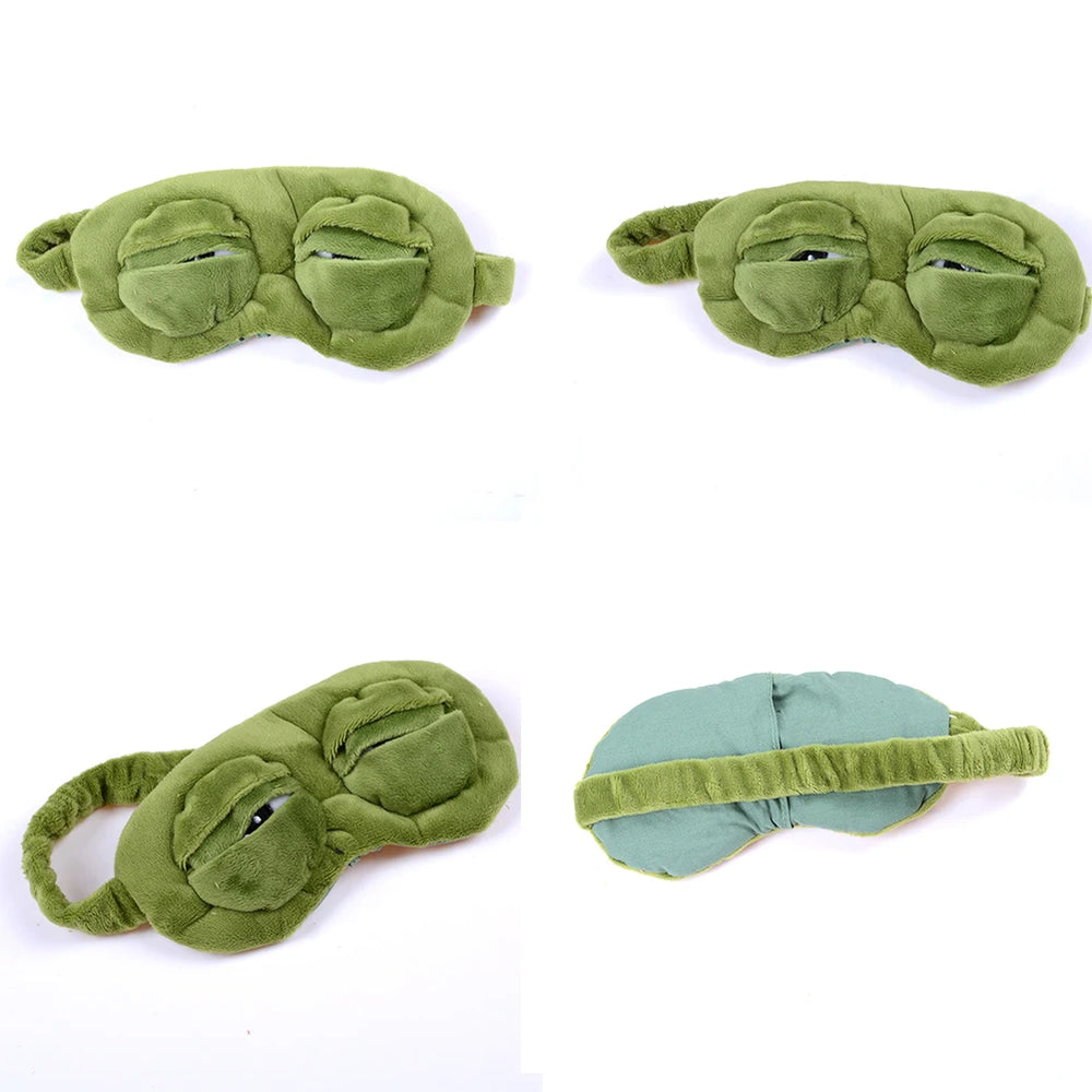 Frog Sleep Mask – Soft Plush Interior | Toki Toy Box