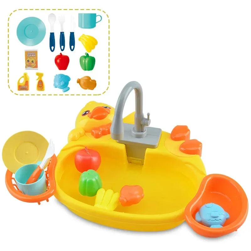 Kids Kitchen Sink Play Set with Running Water – Packaging | Toki Toy Box