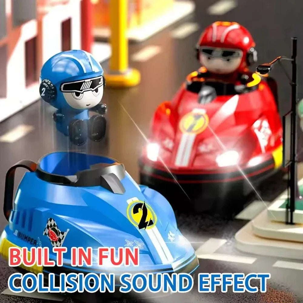 RC Battle Bumper Car – 2 Player Eject Game with Lights & Sound – In Use | Toki Toy Box