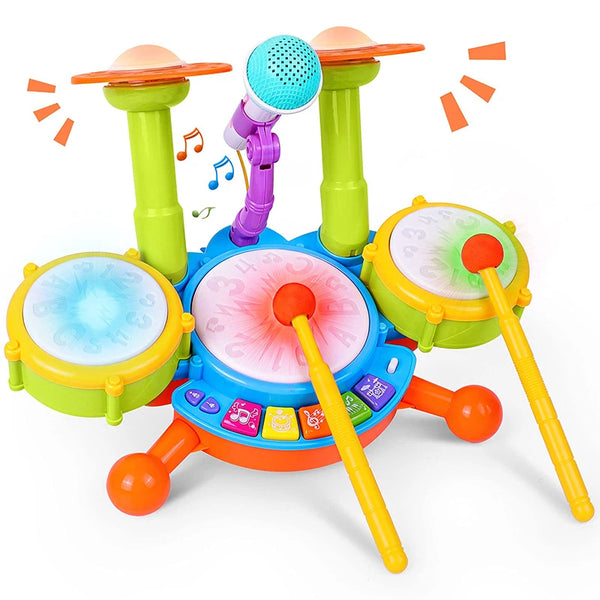 Kids Drum Set with Mic – Fun Music Play for Toddlers