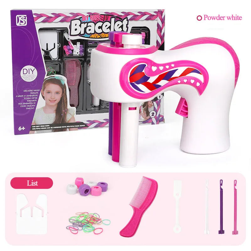 Children'S Magic Hair Braid Modeling Toy Set Girl Tie Hair Creative Makeup Automatic Hair Braid Braiding Electric Diy Tools