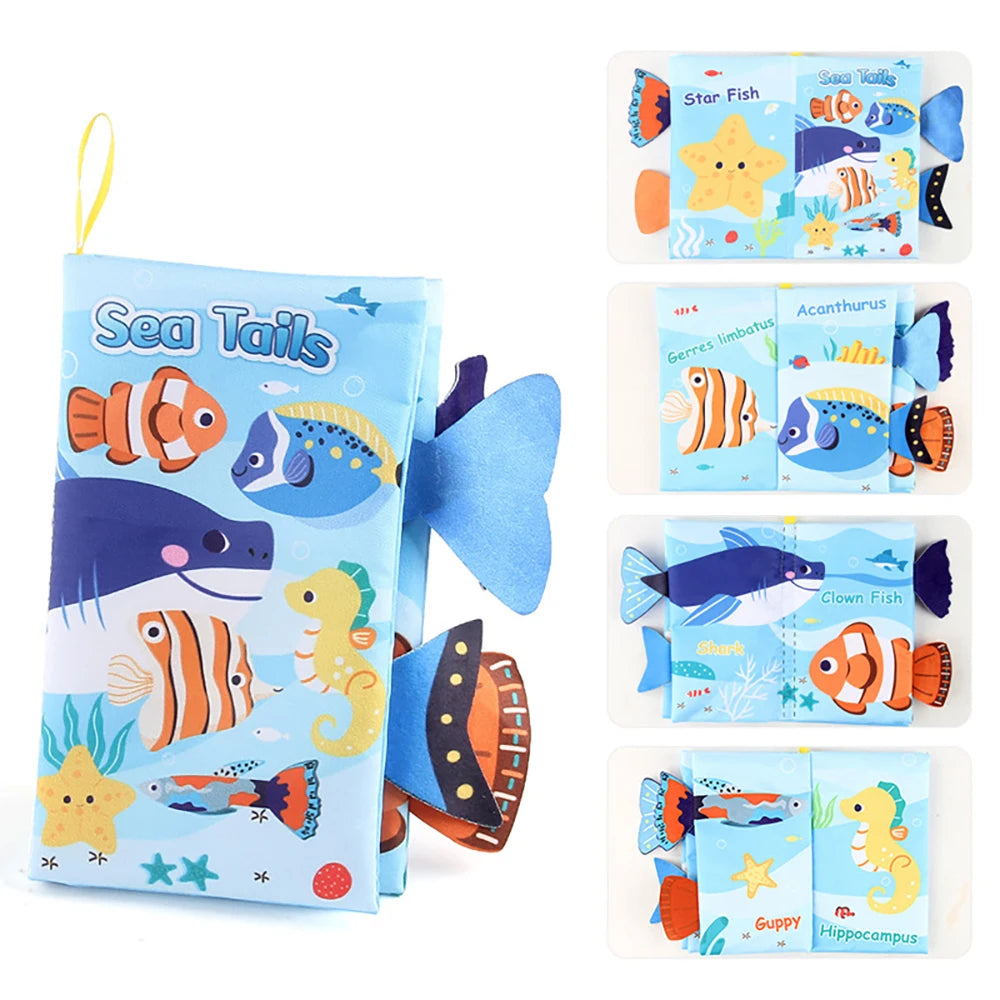 Baby Sensory Cloth Book with Animal Tails