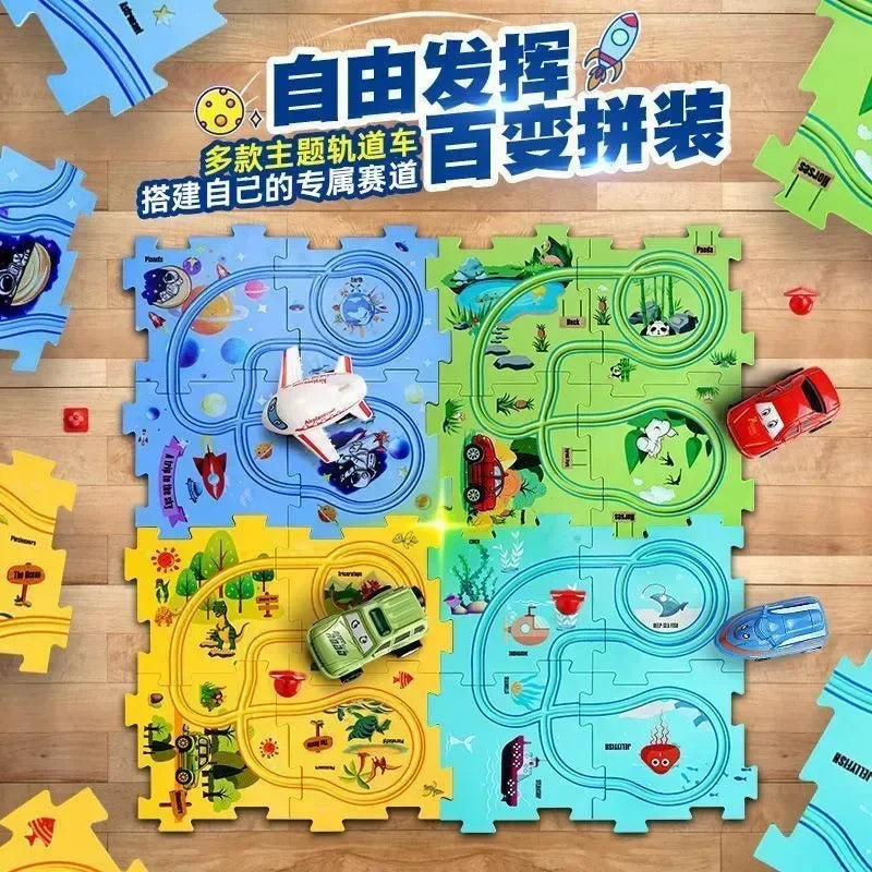 DIY Electric Rail Car Puzzle Set for Kids - Toki Toy Box