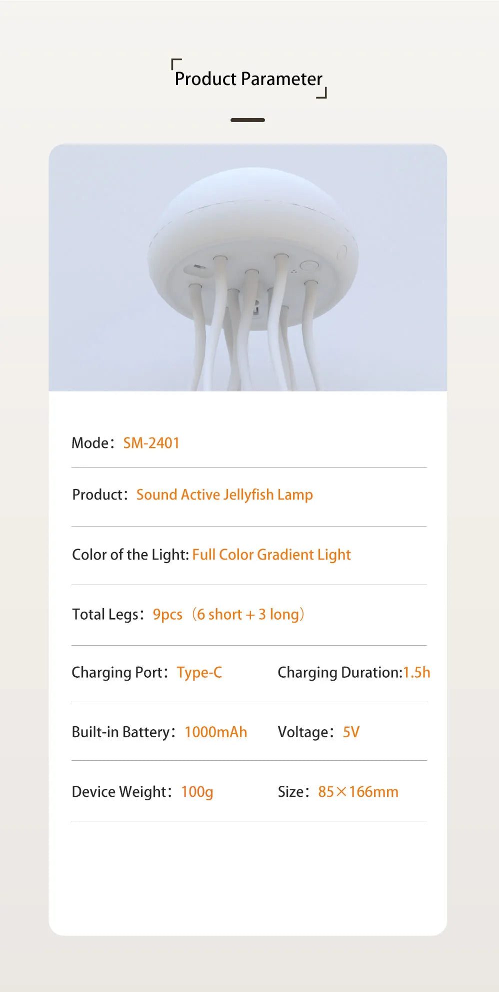 RGB Jellyfish Night Lamp – Voice Control Glow – View 19 | Toki Toy Box