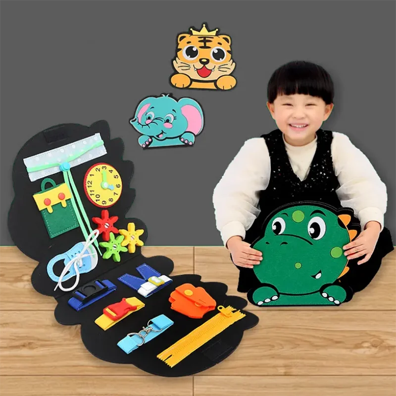 Montessori Busy Board Travel Bag for Curious Kids - Toki Toy Box