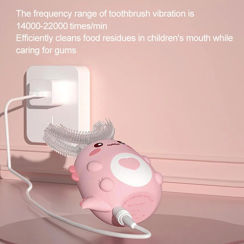 Kids U-Shaped Electric Toothbrush – Easy 360° Clean – Size Reference | Toki Toy Box