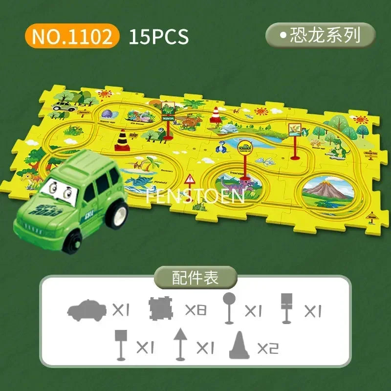 DIY Electric Rail Car Puzzle Set for Kids - Toki Toy Box