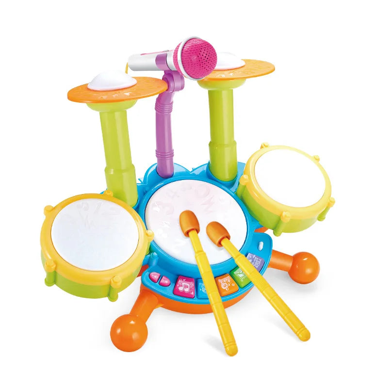Kids Drum Set with Mic – Fun Music Play for Toddlers – In Use | Toki Toy Box