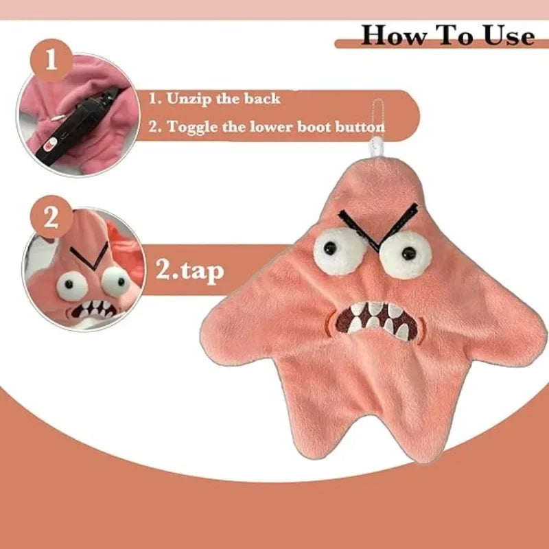 USB Dancing Angry Starfish Keychain – Glow Fun - Toki Toy Box