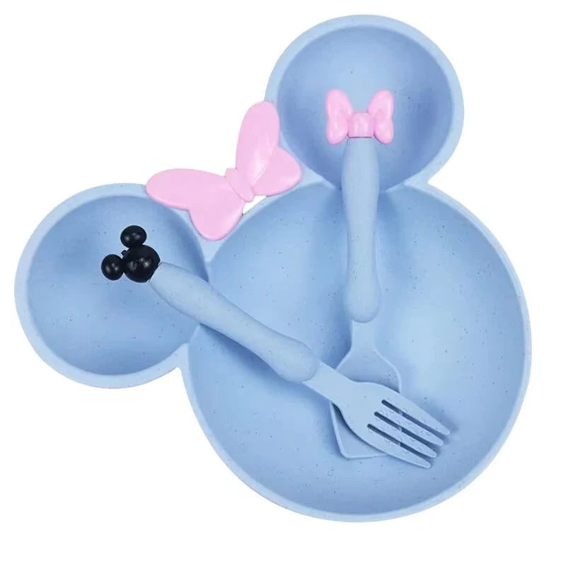 Wheat Straw Kids Dinner Set for Easy Self-Feeding