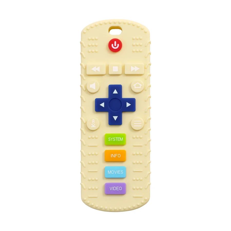 Silicone Remote Teether – Soothing Chew Toy for Babies – Side View | Toki Toy Box