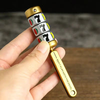 EDC Grand Slam Fidget Spinner and Slot Machine, Portable Metal Stress Relief Toy for Adults, Desk Anxiety Relief for ADHD, Gift