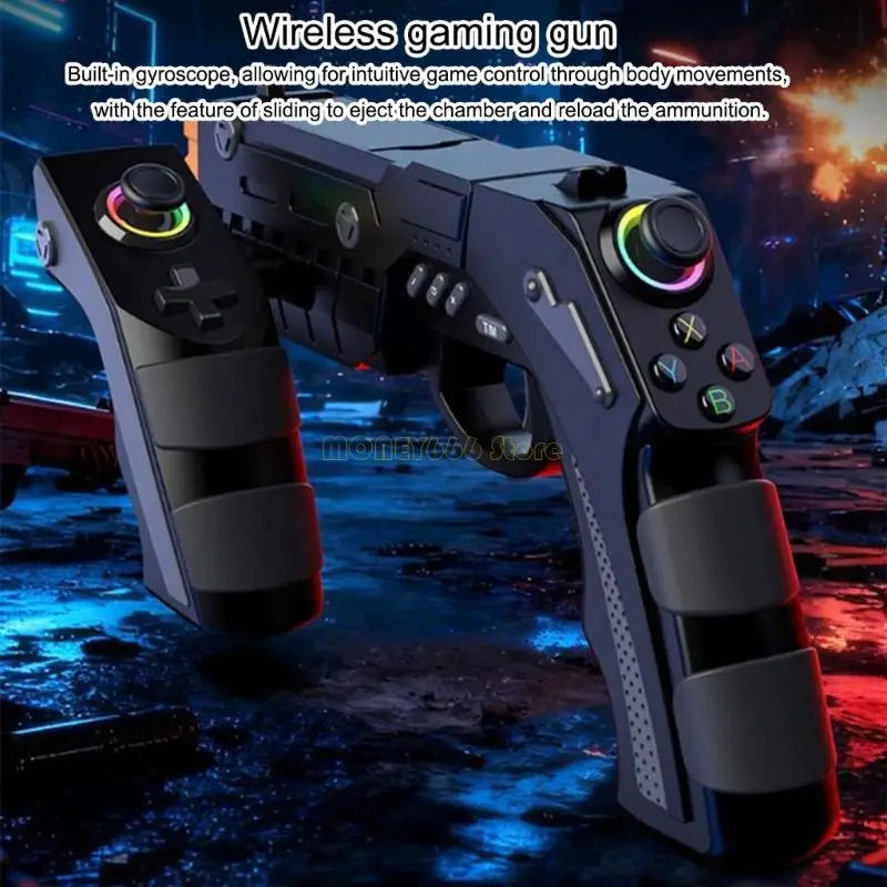 Mobile Gaming Gun Controller – Gyro Aim Bluetooth Grip – Detail | Toki Toy Box