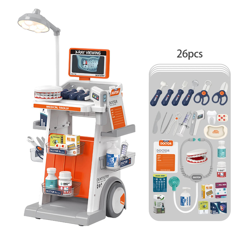 Kids Dentist Trolley Set – Pretend Clinic Role Play Kit