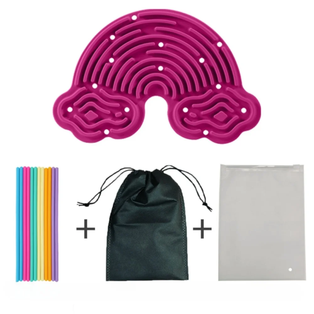 Rainbow String Sensory Board – Double-Sided Fidget