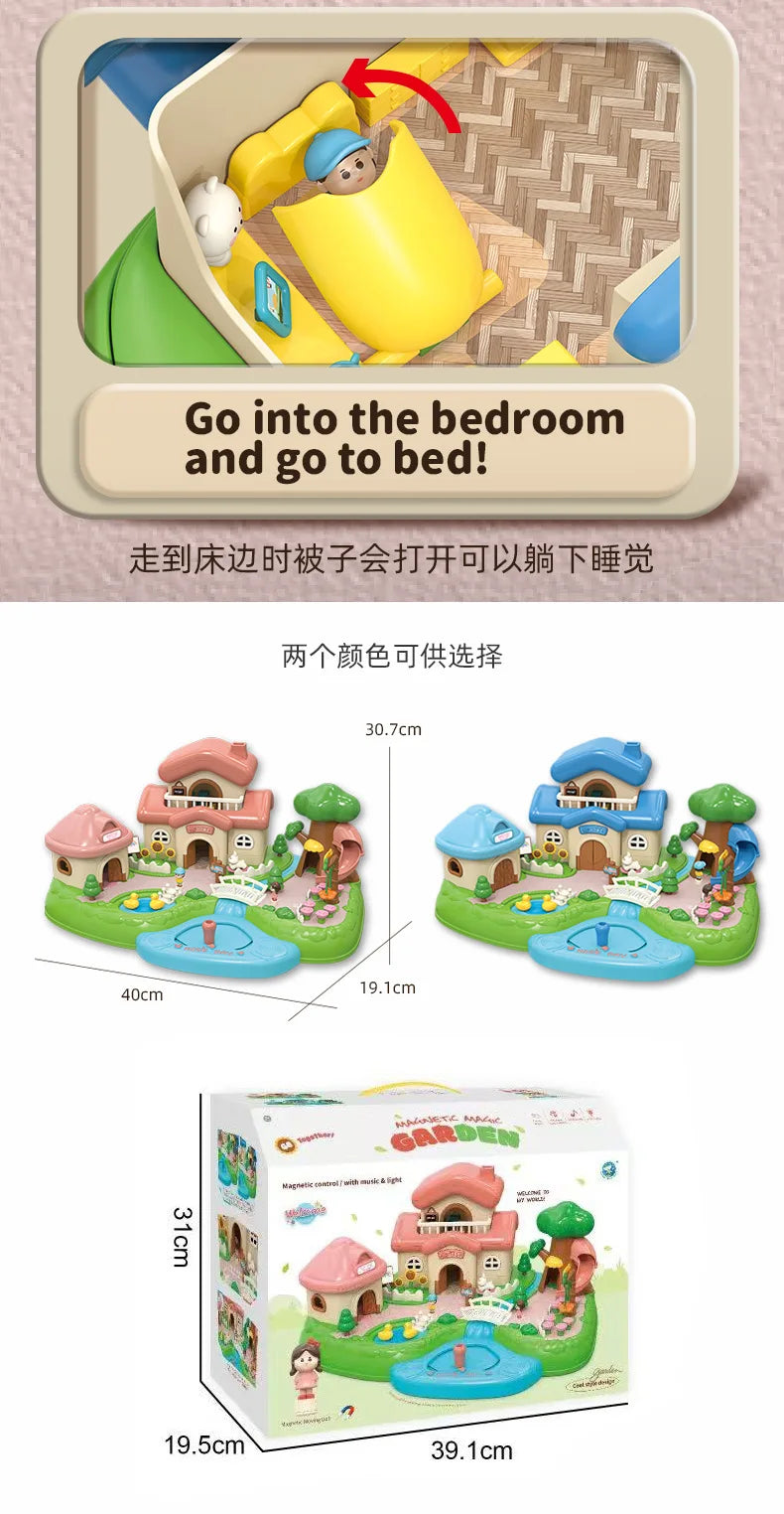 Magnetic Dollhouse Playset – Creative Princess Toy for Kids - Toki Toy Box